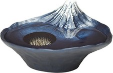 Suiban Ikebana Vase Metal Flower Basin Sakasa Mt. Fuji Blue Japan Container picture