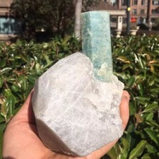 2.65LB Natural Aquamarine Quartz Crystal Rough Gems Mineral Specimen Healing picture