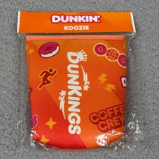 Dunkin Donuts DunKings Koozie Orange Coffee Crew Cup Sleeve 2025 New Sealed picture