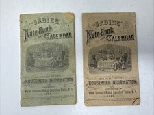 1881 & 1882 Ladies Notebook & Calendar Dispensary Medical Assoc. Antique picture