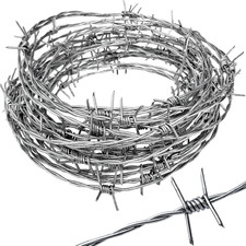 Real Barbed Wire 25Ft 18 Gauge - Great for Crafts, Fences, Critter Deterrent picture