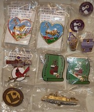 Lot Of 11 Vintage LIONS CLUB PINS NEW Pennsylvania 14-C ENAMEL LARGE NOS picture