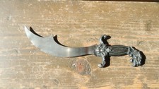 Antique Silverplate Arab Scimitar Letter Opener 6.5