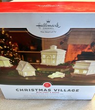 Hallmark Channel Christmas Village 2021  NIB Light Sound White Ceramic truck picture