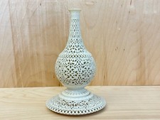 Ca. 1890 Royal Worcester/Grainger Reticulated Porcelain Vase with Base, RARE picture