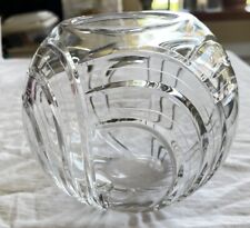 Vintage Rose Bowl by Rogaska: Maestro Pattern, Crystal Fishbowl Vase 5 1/4 X 5” picture