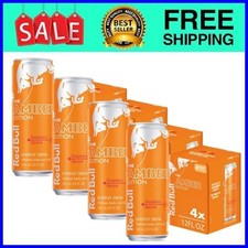 Red Bull Amber Edition Strawberry Apricot 12 oz 4-Pack 4-Pack Ships from USA picture