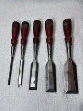 Vintage Stanley No 750 Socket Chisel 5 Pc Set 1/4