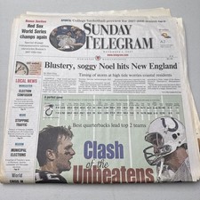 Boston Sports Historic Patriots & Red Sox Newspapers - Sunday, November 4 2007 picture