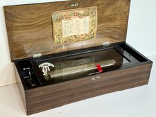 Antique Original SWISS MUSIC BOX 10 AIRS /TUNES With TUNE CARD 13