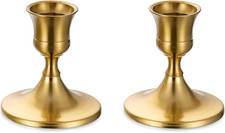 Gold Candlestick Candle Holders, Set of 2 picture