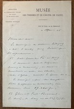 Edmond de Sommerard Signed Letter 1875 re Monument / Autographed French picture