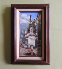 1997 Original Duane Dishta Painting Badger Kachina Zuni, New Mexico picture