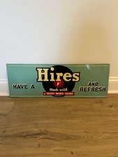 Vintage 1950s Hires Root Beer Embossed Metal Sign Donaldson Art Sign Co 27
