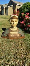 Vintage Polychrome Plaster Royal Bust of Queen Beatrice picture