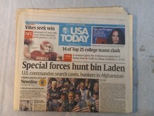 Sept 28th-30th, 2001 - USA TODAY- 9/11 -NEWSPAPER Complete picture
