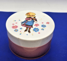 Vintage 1970s Tom Fields Ltd Tinkerbell Dusting Powder 4oz Container pink retro picture