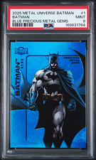 2025 Metal Universe Batman #1 Blue Precious Metal Gems PSA 9 1/50 PMG POP 1 picture