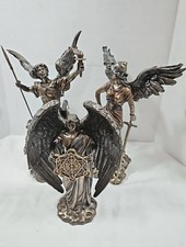 Top Collection Pacific Giftware Archangel Michael Gabriel Metatron Statue Set 3 picture