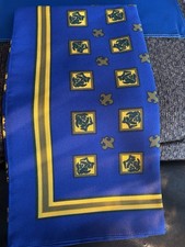 Vintage Oscar de la Renta Boy Scouts of America BSA Cub Scout Scarf Blue 1980s picture