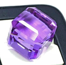 95 Ct+ Cube Cut Natural Topaz Purple Brazilian Loose Gemstone Certified picture