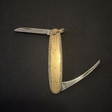 Vintage Mini Folding Pocket Knife FOB Sturdy's Sons 1/20 14k gold stamped STURD picture