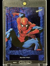 Spider-Man GRANDOISE FOIL REFRACTOR MARVEL METAL UNIVERSE SKYBOX CARD MINT picture