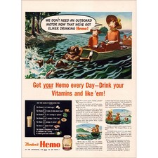 1943 Borden’s Hemo Vitamins Original Vintage Print Ad picture