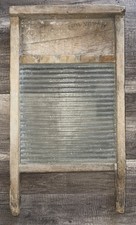 Vintage National Washboard No. Atlantic #860 Glass Ribbed Washboard (B5) picture