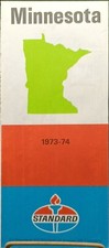 Vintage 1973-74 Standard Oil Minnesota Road Map picture