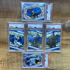 Topps 2025 Disney Sapphire Frozen PSA Graded Complete Frozen Set 5-Card Lot ❄️ picture