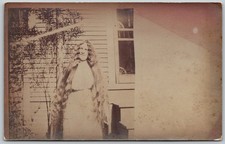 RPPC c1914 Long Hair Woman Portrait by House ANTIQUE Postcard 10038 picture