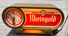Vtg Rheingold Premium Beer Lighted cash register clock sign *read description* picture