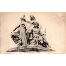The Albert Memorial America Sculpture London Vintage Postcard SP7-10 picture