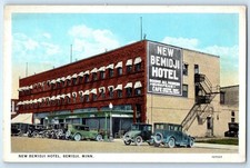 1920 Bemidji Minnesota Vintage Postcard New Hotel Building Classic Cars Unposted picture