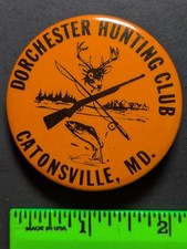 Vintage Catonsville Maryland Hunting Club Pinback Pin picture