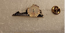 Virginia State Flag Map lapel pin picture