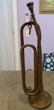 Vtg/Antique US Military Regulation Bugle Heavy Wear From Age/Use picture