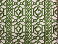 NEW Schumacher Zanzibar Trellis Fabric In Jade 82” X 89”  equals 5.63 sq. Yards picture