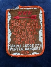Patch 1976 OA Sakima Lodge 573 Winter Banquet Boy Scout BSA Vintage WWW picture
