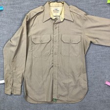 Vintage 1950 1960s US Air Force Regulation Shirt Dacron Viscose Military Uniform picture