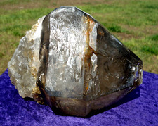 Rare Big SMOKY QUARTZ w Internal Water Bubbles an ENHYDRO Elestial Crystal Point picture