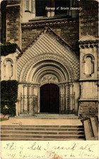 1907 Toronto University Doorway Canada Antique Postcard Posted Stamp picture