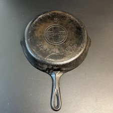 Antique Griswold Erie PA No 8 Cast Iron Skillet Vtg Frying Pan USA Large Logo picture