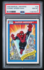 Cosmic Spider-Man - 1990 Impel Marvel Universe #30 PSA 8 picture