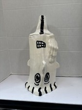 JERILYNN BABROFF Vintage FUNNY UPSIDE DOWN Face Cookie Jar Signed 19.5” picture
