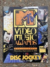 Disc Jockey CD Music Store Rare 1993 MTV Video Music Awards Ad Catalog VHS Movie picture