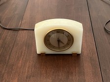 Vintage W.S. Co. Mid-Century Art Deco Marble Desk Clock - Works picture