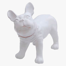 White French Bulldog Plastic Figurine 33x38x18 cm Mannequin Dog picture