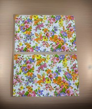 Vintage Springmaid Pillowcases Pair Floral 60s 70s Mod Flower USA Standard picture